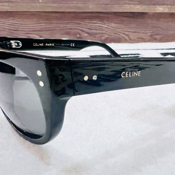 Celine Flat Top Rectangular Tinted Sunglasses - Picture 8 of 9